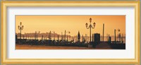 Venice, Italy Pier with Orange Sky Fine Art Print