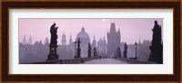 Charles Bridge And Spires Of Old Town, Prague, Czech Republic Fine Art Print