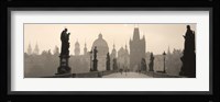 Charles Bridge in the fog, Prague Czech Republic Fine Art Print