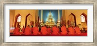 Monks, Benchamapophit Wat, Bangkok, Thailand Fine Art Print