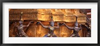 Close-up of statues in a temple, Grand palace, Bangkok, Thailand Fine Art Print