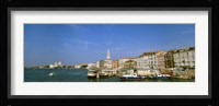 Buildings along a canal with a church in the background, Santa Maria Della Salute, Grand Canal, Venice, Italy Fine Art Print