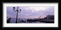 Gondolas in canal with a church in the background, Sana Maria Della Salute, Grand Canal, Venice, Italy Fine Art Print