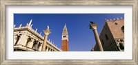 Low angle view of a bell tower, St. Mark's Square, Venice, Italy Fine Art Print