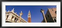 Low angle view of a bell tower, St. Mark's Square, Venice, Italy Fine Art Print