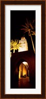 Low angle view of a mosque lit up at night, Koutoubia Mosque, Marrakesh, Morocco Fine Art Print