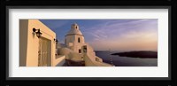 Buildings at the waterfront, Santorini, Cyclades Islands, Greece Fine Art Print