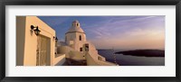 Buildings at the waterfront, Santorini, Cyclades Islands, Greece Fine Art Print