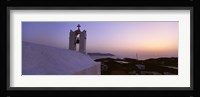 Bell tower on a building, Ios, Cyclades Islands, Greece Fine Art Print
