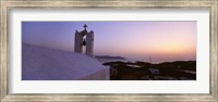 Bell tower on a building, Ios, Cyclades Islands, Greece Fine Art Print