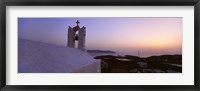 Bell tower on a building, Ios, Cyclades Islands, Greece Fine Art Print