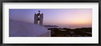 Bell tower on a building, Ios, Cyclades Islands, Greece Fine Art Print