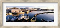 Boats at the dock in the sea, Paros, Cyclades Islands, Greece Fine Art Print