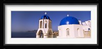 Church with sea in the background, Santorini, Cyclades Islands, Greece Fine Art Print
