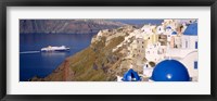 Buildings in a valley, Santorini, Cyclades Islands, Greece Fine Art Print