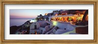 Terrace overlooking the Caldera, Santorini, Greece Fine Art Print