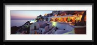 Terrace overlooking the Caldera, Santorini, Greece Fine Art Print