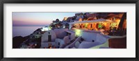 Terrace overlooking the Caldera, Santorini, Greece Fine Art Print