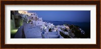 Terrace of the buildings, Santorini, Cyclades Islands, Greece Fine Art Print