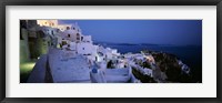 Terrace of the buildings, Santorini, Cyclades Islands, Greece Fine Art Print