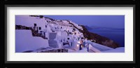 Buildings in a city at dusk, Santorini, Cyclades Islands, Greece Fine Art Print