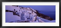 Buildings in a city at dusk, Santorini, Cyclades Islands, Greece Fine Art Print