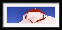 Church with red dome, Mykonos, Cyclades Islands, Greece Fine Art Print