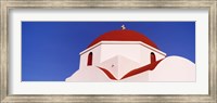 Church with red dome, Mykonos, Cyclades Islands, Greece Fine Art Print