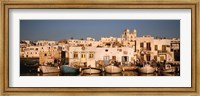 Boats at the waterfront, Paros, Cyclades Islands, Greece Fine Art Print