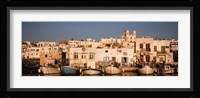 Boats at the waterfront, Paros, Cyclades Islands, Greece Fine Art Print