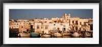 Boats at the waterfront, Paros, Cyclades Islands, Greece Fine Art Print