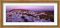 High angle view of buildings on a landscape, Amorgos, Cyclades Islands, Greece Fine Art Print
