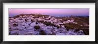 High angle view of buildings on a landscape, Amorgos, Cyclades Islands, Greece Fine Art Print