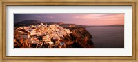 Aerial view of town, Santorini, Greece Fine Art Print