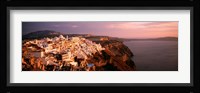 Aerial view of town, Santorini, Greece Fine Art Print