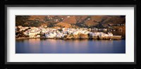 Buildings at the waterfront, Andros, Cyclades Islands, Greece Fine Art Print