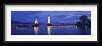 Germany, Lindau, Reflection of Lighthouse in the lake Constance Fine Art Print