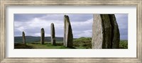 Ring Of Brodgar with view of the hills, Orkney Islands, Scotland, United Kingdom Fine Art Print