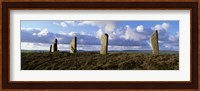 Ring Of Brodgar on a cloudy day, Orkney Islands, Scotland, United Kingdom Fine Art Print