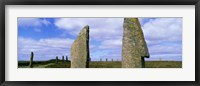 Close up of 2 pillars in the Ring Of Brodgar, Orkney Islands, Scotland, United Kingdom Fine Art Print