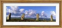 4 stone pillars in the Ring Of Brodgar, Orkney Islands, Scotland, United Kingdom Fine Art Print