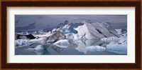 Glacier Floating On Water, Vatnajokull Glacier, Iceland Fine Art Print