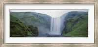 Panoramic View Of A Waterfall, Skogafoss Waterfall, Skogar, Iceland Fine Art Print