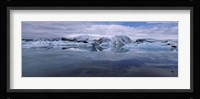 Ice Berg Floating On The Water, Vatnajokull Glacier, Iceland Fine Art Print