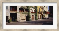 Houses at a road side, Torri Del Benaco, Italy Fine Art Print