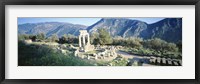 Greece, Delphi, The Tholos, Ruins of the ancient monument Fine Art Print