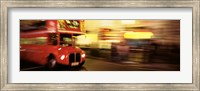 England, London, Bus on the street of London Fine Art Print