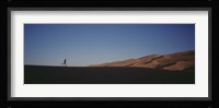 USA, Colorado, Great Sand Dunes National Monument, Runner jogging in the park Fine Art Print