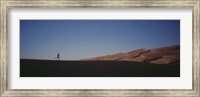 USA, Colorado, Great Sand Dunes National Monument, Runner jogging in the park Fine Art Print