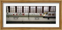 Trains at a railroad station platform, Antwerp, Belgium Fine Art Print
